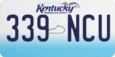 KY license plate 339NCU