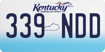KY license plate 339NDD