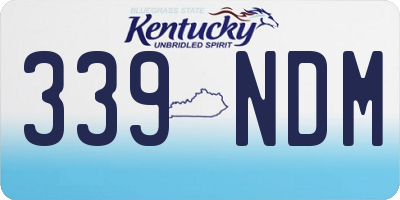 KY license plate 339NDM