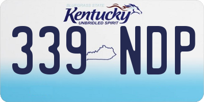KY license plate 339NDP