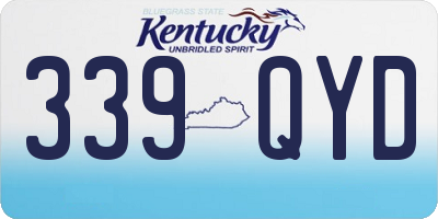 KY license plate 339QYD