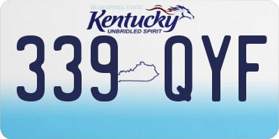 KY license plate 339QYF