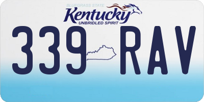 KY license plate 339RAV