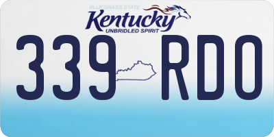 KY license plate 339RDO