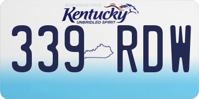 KY license plate 339RDW