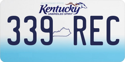 KY license plate 339REC