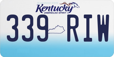 KY license plate 339RIW