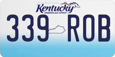 KY license plate 339ROB
