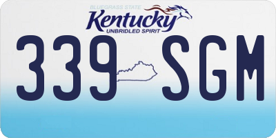 KY license plate 339SGM