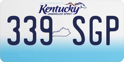 KY license plate 339SGP