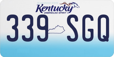 KY license plate 339SGQ