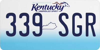 KY license plate 339SGR