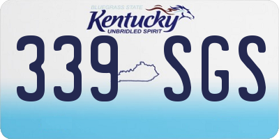 KY license plate 339SGS