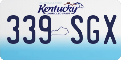 KY license plate 339SGX