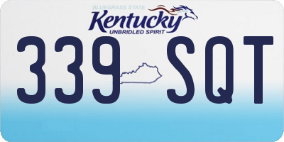KY license plate 339SQT