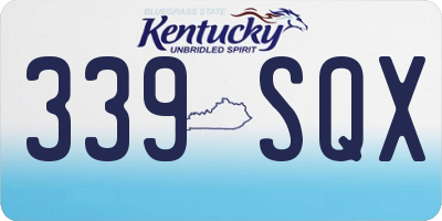 KY license plate 339SQX