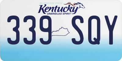 KY license plate 339SQY