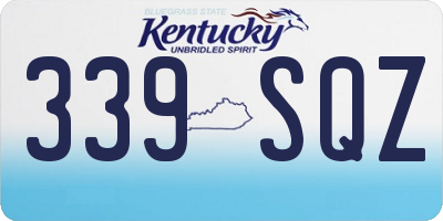 KY license plate 339SQZ