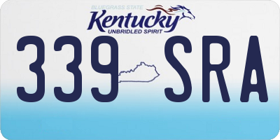 KY license plate 339SRA