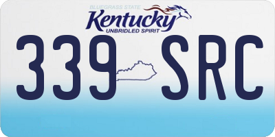 KY license plate 339SRC