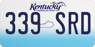 KY license plate 339SRD