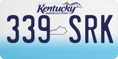 KY license plate 339SRK