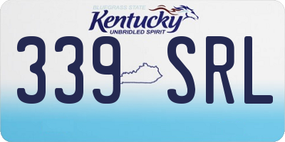 KY license plate 339SRL