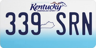 KY license plate 339SRN