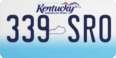 KY license plate 339SRO