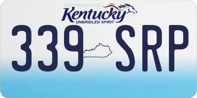 KY license plate 339SRP