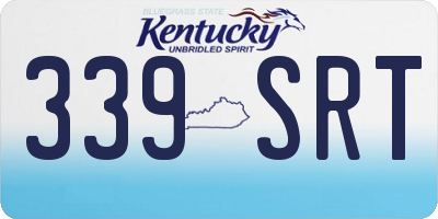 KY license plate 339SRT