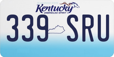 KY license plate 339SRU