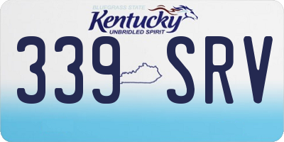 KY license plate 339SRV