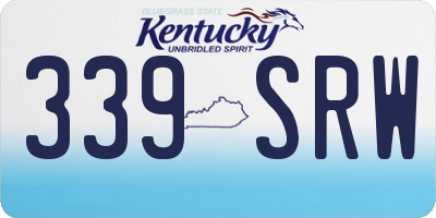 KY license plate 339SRW