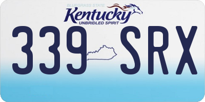 KY license plate 339SRX