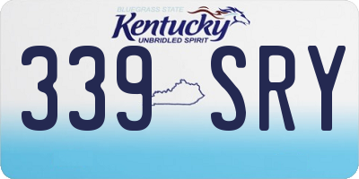 KY license plate 339SRY