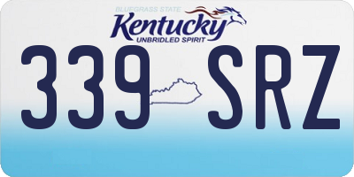 KY license plate 339SRZ