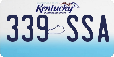KY license plate 339SSA