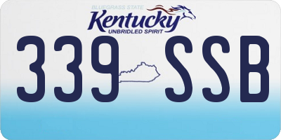 KY license plate 339SSB