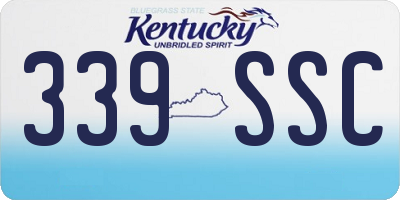 KY license plate 339SSC