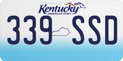 KY license plate 339SSD