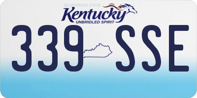 KY license plate 339SSE