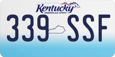 KY license plate 339SSF