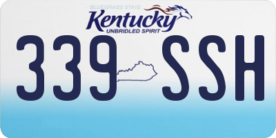 KY license plate 339SSH