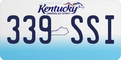 KY license plate 339SSI