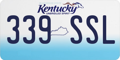 KY license plate 339SSL