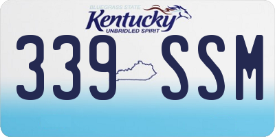 KY license plate 339SSM