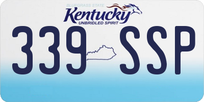 KY license plate 339SSP