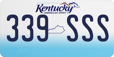KY license plate 339SSS
