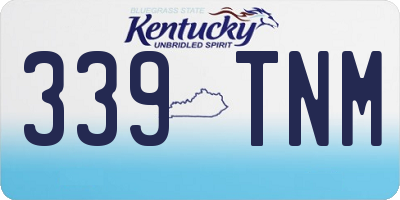 KY license plate 339TNM